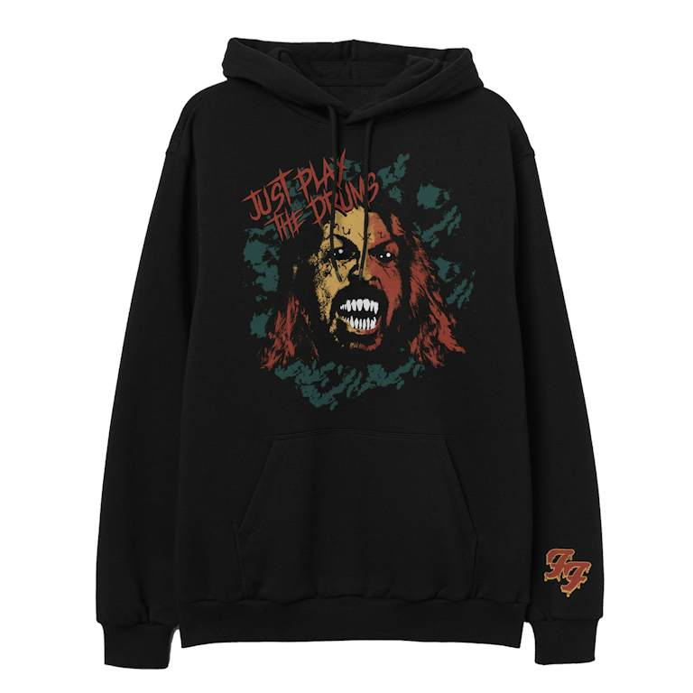 bAvZt3x FF JUST PLAY THE DRUMS FRONT HOODIE - Foo Fighters Shop