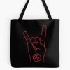 Red Horn Hand Tote Bag Official Foo Fighters Merch