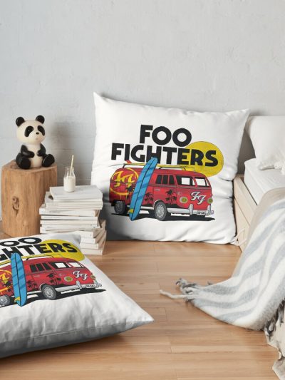 Graduation Bear Foo Fighters Vinyl Foo Fighters Records Throw Pillow Official Foo Fighters Merch