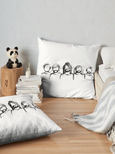 Every Members Throw Pillow Official Foo Fighters Merch