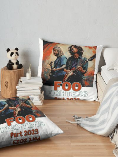 Foo Fighters Perth 2023 Throw Pillow Official Foo Fighters Merch