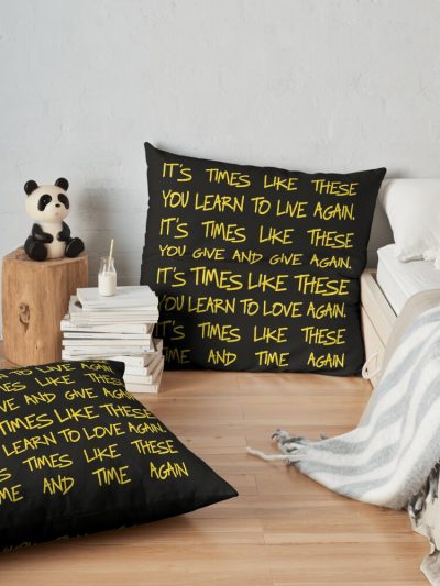 Foo Fighters - Times Like These Lyrics Throw Pillow Official Foo Fighters Merch