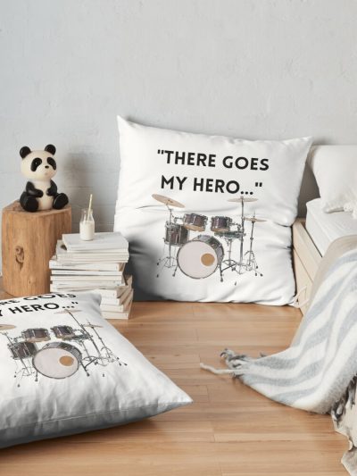 There Goes My Hero Throw Pillow Official Foo Fighters Merch