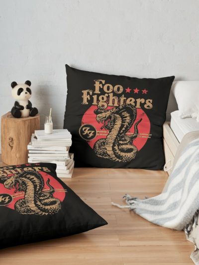 WhimsicalFoo Fighters Foo Fighters Foo Fighters Foo Fighters ,Foo Fighters Foo Fighters Foo Fighters Throw Pillow Official Foo Fighters Merch