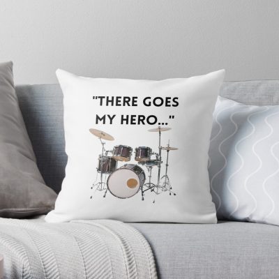 There Goes My Hero Throw Pillow Official Foo Fighters Merch